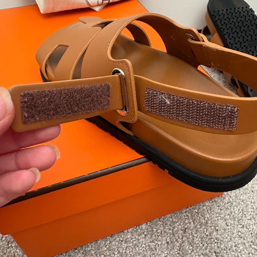 Authentic Hermes takara chypre gold Sandals 36 - Picture 9 of 13